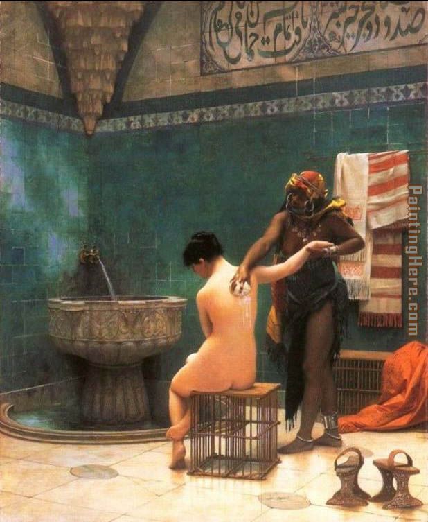 The Bath painting - Jean-Leon Gerome The Bath art painting